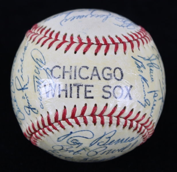 1955 Chicago White Sox Team Signed Baseball w/ 30 Signatures Including Nelson Fox, Minnie Minoso, Sherm Lollar & More (Full JSA Letter)  