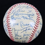 1955 Chicago White Sox Team Signed Baseball w/ 30 Signatures Including Nelson Fox, Minnie Minoso, Sherm Lollar & More (Full JSA Letter)  