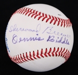 2000s Sherwood Brewer Dennis Biddle Negro Leagues Signed Baseball