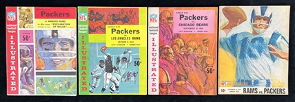 1962-1966 Green Bay Packers Programs (Lot of 4)