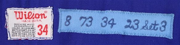 1974 Kurt Bevacqua Kansas City Royals Game Worn Road Uniform (MEARS LOA)
