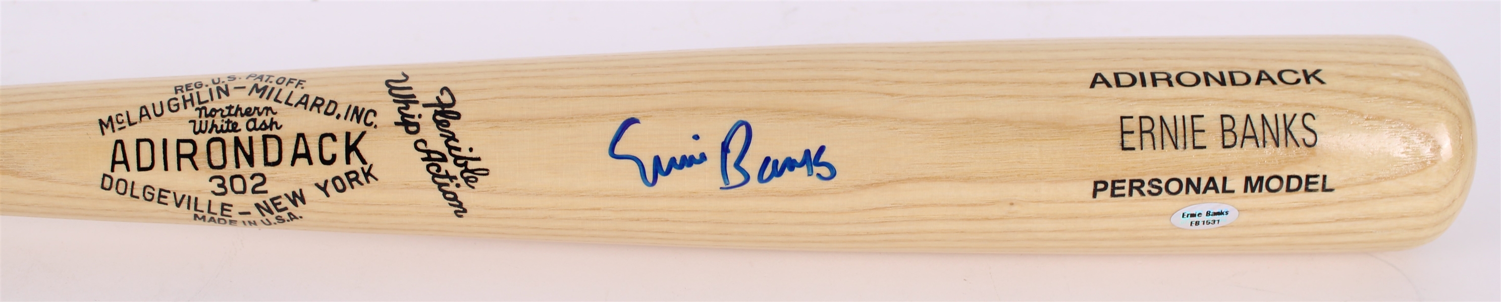 2000s Ernie Banks Chicago Cubs Signed Adirondack Bat (PSA/DNA)