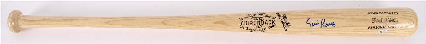 2000's Ernie Banks Chicago Cubs Signed Adirondack Bat (PSA/DNA)
