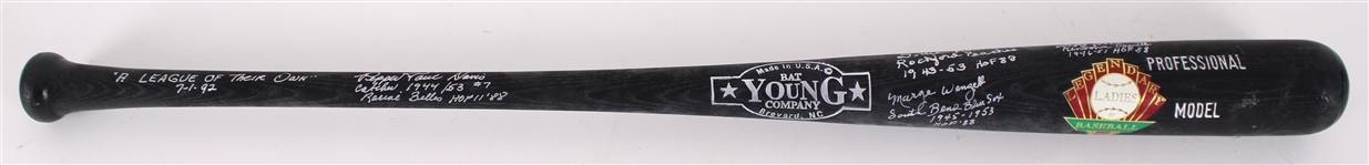 1992 A League Of Their Own Multi Signed Young Bat Co. Legendary Ladies of Baseball HOF 1988 Bat (JSA)