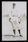 1930 George Kelly (d.1984) Chicago Cubs Autographed 3.5x5.5 B&W Postcard (JSA)