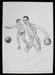 1950-63 Bob Cousy Boston Celtics Autogrpahed 8"x10" B&W Print (JSA)