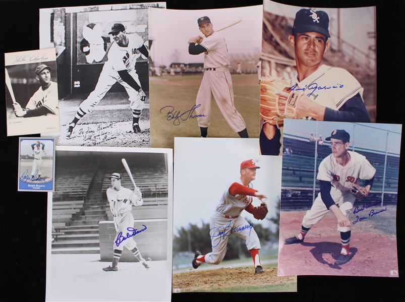 1970-2000s Eric Karros and Raul Mondesi LA Dodgers, Mel Stottlemyre NY Yankees and More Signed 8"x10" B&W and Color Photos (Lot of 16)