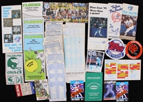 1970s-1990s MLB Pocket Schedules, MLB All-Star Game Ballots, NBA All Star Game Ballots, NFL Stickers, Patches & More (Lot of 60+)