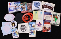 1970's-1990's MLB Pocket Schedules, MLB All-Star Game Ballots, NBA All Star Game Ballots, NFL Stickers, Patches & More (Lot of 60+)