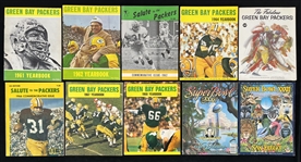 1961-1998 Green Bay Packers Publications - Lot of 10 w/ Team Yearbooks, Super Bowl Programs & More