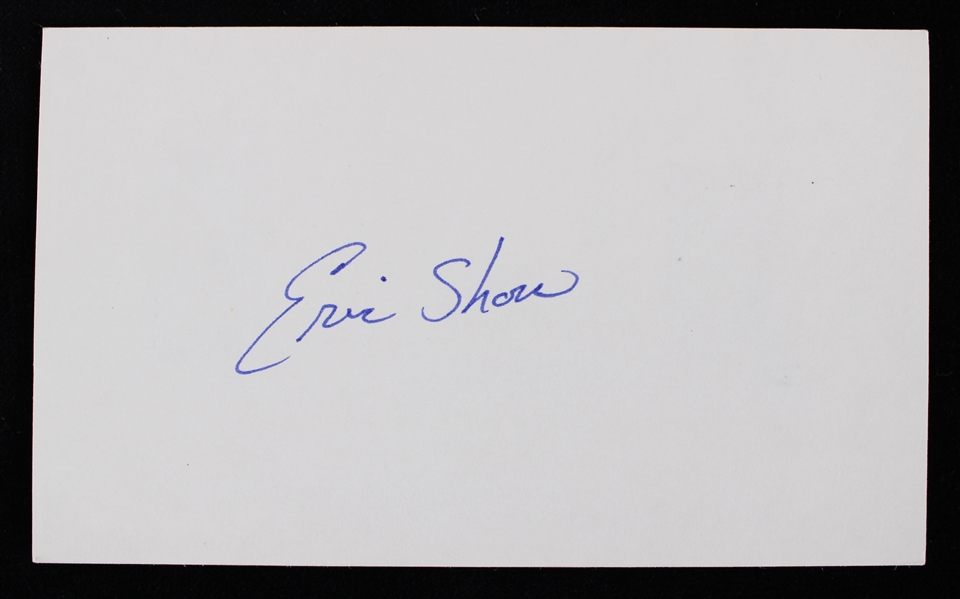 1985 Eric Show San Diego Padres Signed Index Card (JSA)