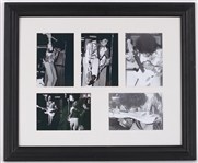 1960s Jimi Hendrix 19" x 23" Framed Photo Display w/ 5 Photos