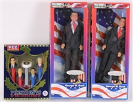 2000s-10s Presidents of the United States MIB Action Figures & Pez Dispensers - Lot of 3 w/ George HW Bush, Bill Clinton, George W Bush & Barack Obama