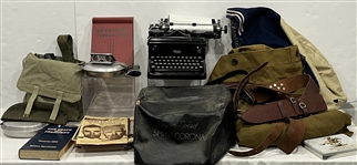 1930s-2005 Royal Smith Corona Typewriter w/ Military Memorabilia & more (Lot of 15+)
