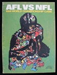 1968 AFL vs NFL World Championship Game Super Bowl II Packers vs Raiders Program 