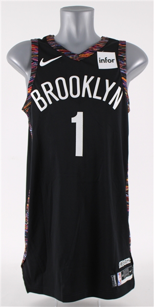 2018-19 DAngelo Russell Brooklyn Nets Game Worn City Edition Jersey (MEARS A5)