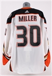 2017-18 Ryan Miller Anaheim Ducks Game Worn Road Jersey (MEARS A10)