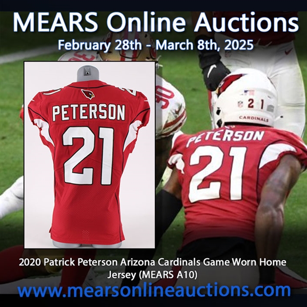 2020 Patrick Peterson Arizona Cardinals Game Worn Home Jersey (MEARS A10)