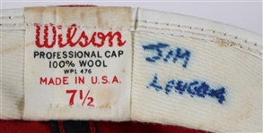 1973-79 Jim Lonborg Philadelphia Phillies Signed Game Worn Cap (MEARS LOA / JSA)