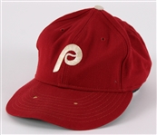 1973-83 Bobby Wine Philadelphia Phillies Game Worn Cap (MEARS LOA)