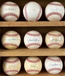 1980's-2000's Hall of Fame & Stars Signed Baseball Collection - Lot of 39 w/ Reggie Jackson, Johnny Bench, Ernie Banks, Stan Musial & More (JSA)