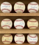 1980's-2000's Hall of Fame & Stars Signed Baseball Collection - Lot of 39 w/ Reggie Jackson, Johnny Bench, Ernie Banks, Stan Musial & More (JSA)