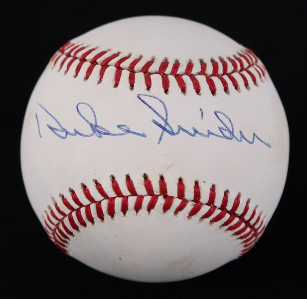 1987-89 Duke Snider Brooklyn Dodgers Signed ONL Giamatti Baseball (JSA)