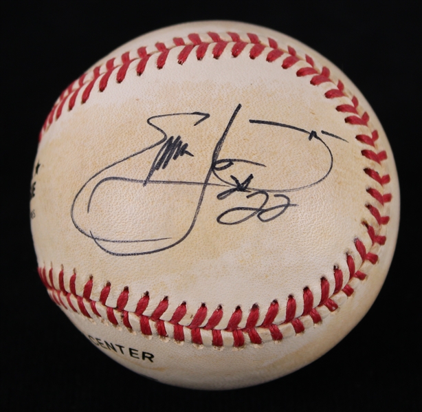 1991-92 Emmitt Smith Dallas Cowboys Signed ONL White Baseball (JSA)