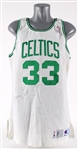1991-92 Larry Bird Boston Celtics Game Worn Home Jersey w/ Clubhouse Signature (MEARS A7) Final Season