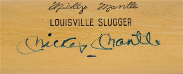 1980's Mickey Mantle New York Yankees Signed H&B Louisville Slugger Bat (JSA)