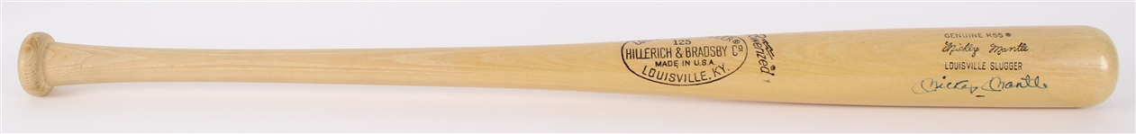 1980's Mickey Mantle New York Yankees Signed H&B Louisville Slugger Bat (JSA)