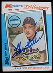 1982 Harmon Killebrew Minnesota Twins Signed Topps K-Mart 20th Anniversary Baseball Trading Card (JSA)