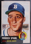 1953 Warren Spahn Boston Braves Topps #147 Baseball Trading Card