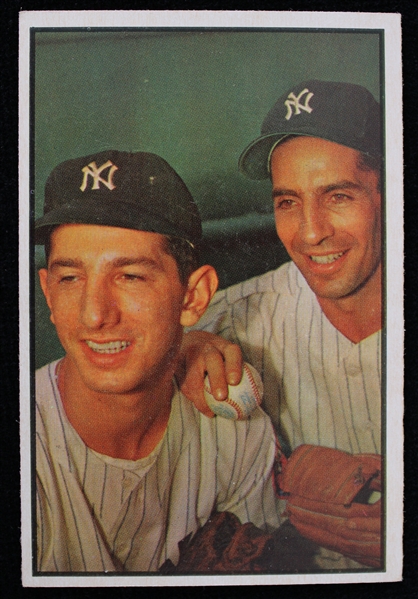 1953 Phil Rizzuto Billy Martin New York Yankees Bowman #93 Baseball Trading Card