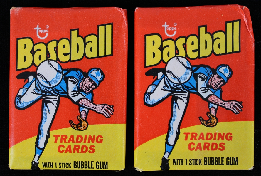 1975 Topps MINI Baseball Trading Cards Unopened Packs - Lot of 2