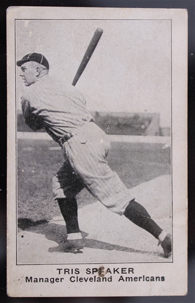 1921 Tris Speaker Cleveland Indians E121 American Caramel Baseball Trading Card