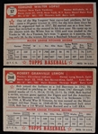 1952 Bob Lemon Ed Lopat Indians / Yankees Topps Baseball Trading Cards - Lot of 2