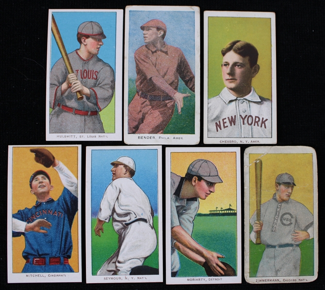 1909-11 Standard Caramel E93 & Piedmont T206 Baseball Trading Cards - Lot of 7