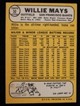 1968 Willie Mays San Francisco Giants Signed Topps #50 Baseball Trading Card (JSA) 