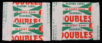 1951 Topps Doubles Baseball Playing Cards Unopened Wax Packs - Lot of 2