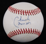 1987-89 Chuck Connors The Rifleman Signed ONL Giamatti Baseball (JSA)