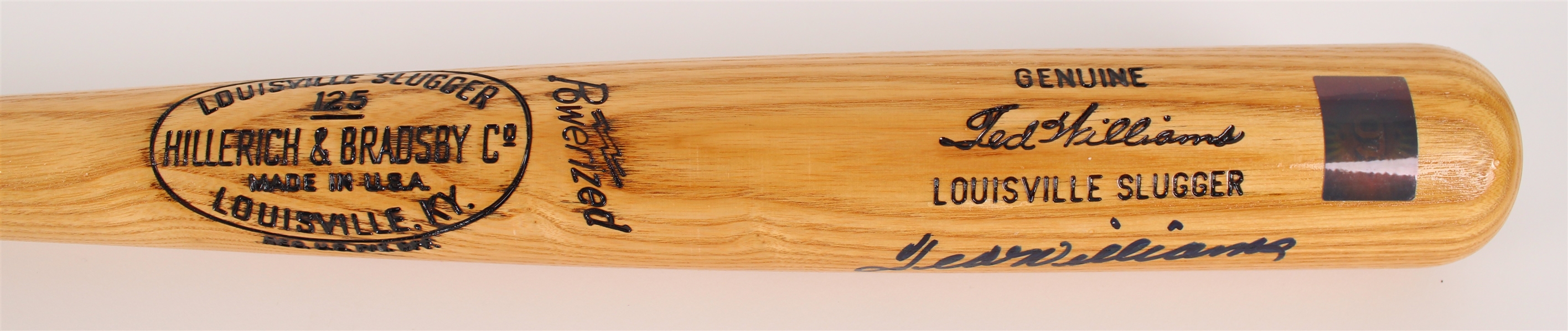 1990s Ted Williams Boston Red Sox Signed H&B Louisville Slugger Bat (JSA)