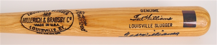 1990s Ted Williams Boston Red Sox Signed H&B Louisville Slugger Bat (JSA)