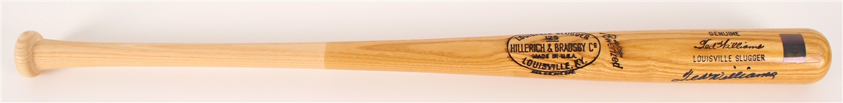 1990's Ted Williams Boston Red Sox Signed H&B Louisville Slugger Bat (JSA)