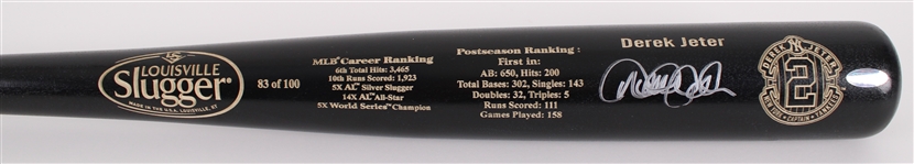 2014 Derek Jeter New York Yankees Signed Louisville Slugger Career Accomplishments Bat (JSA / Steiner / MLB Hologram) 83/100