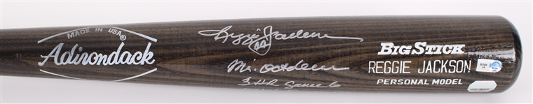 2008 Reggie Jackson New York Yankees Signed & Multi Inscribed Adirondack Bat (JSA / MLB Hologram)