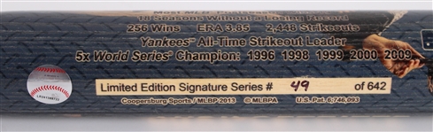 2013 Andy Pettitte New York Yankees Signed Coopersburg Sports Career Accomplishments Graphic Bat (Steiner / MLB Hologram) 49/642
