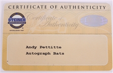 2013 Andy Pettitte New York Yankees Signed Coopersburg Sports Career Accomplishments Graphic Bat (Steiner / MLB Hologram) 49/642
