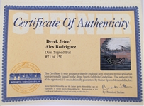 2004 Derek Jeter Alex Rodriguez New York Yankees Dual Signed Louisville Slugger Bat (Steiner) 71/150