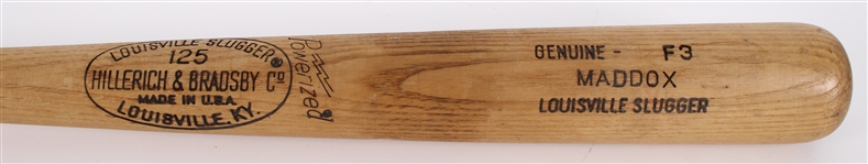 1977-79 Maddox H&B Louisville Slugger Professional Model Game Used Bat (MEARS LOA)